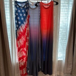 Patriotic and Ombre Maxi Dresses sold all together.